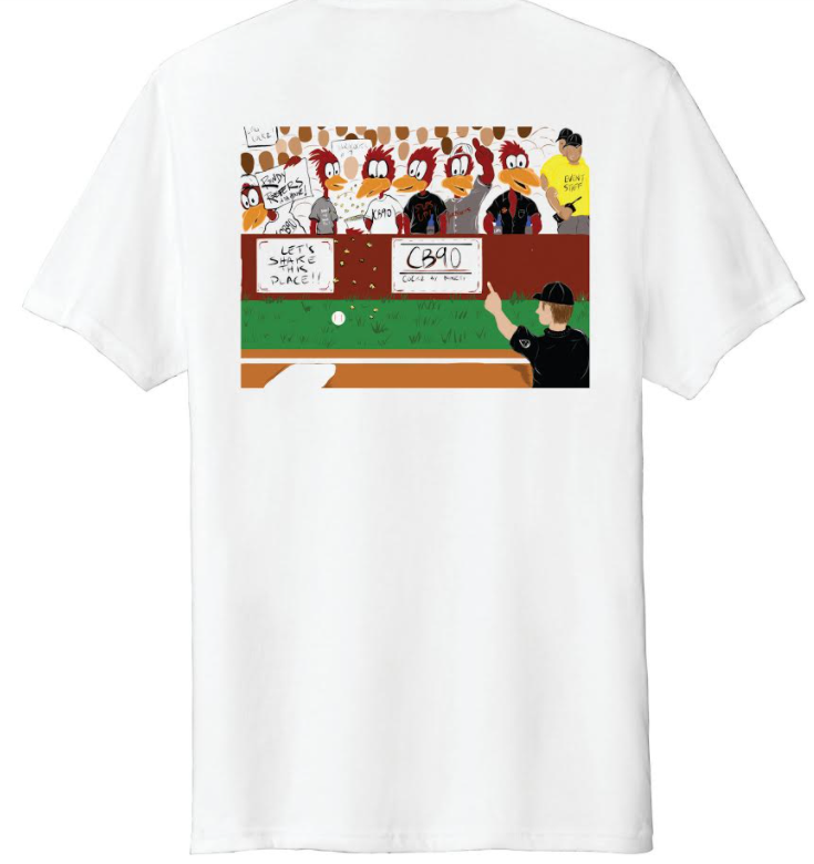 Rowdy Roosters Super Soft White T-Shirt